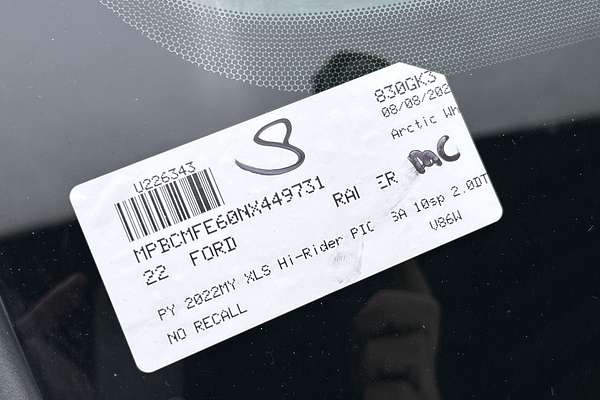 2022 Ford Ranger XLS Hi-Rider Rear Wheel Drive 2.0L thumb-23