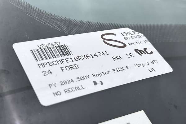 2024 Ford Ranger Raptor 4X4 3.0L thumb-23