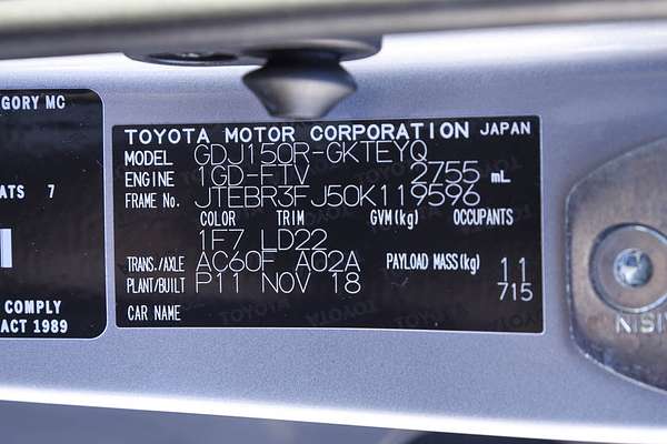 2018 Toyota Landcruiser Prado GXL GDJ150R thumb-19