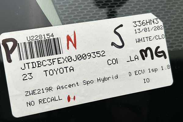 2023 Toyota Corolla Ascent Sport Hybrid ZWE219R thumb-23