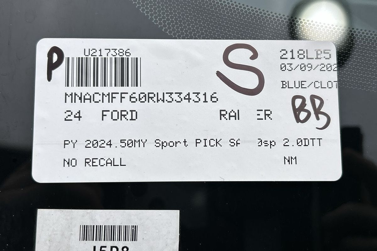 2024 Ford Ranger Sport 4X4 2.0L