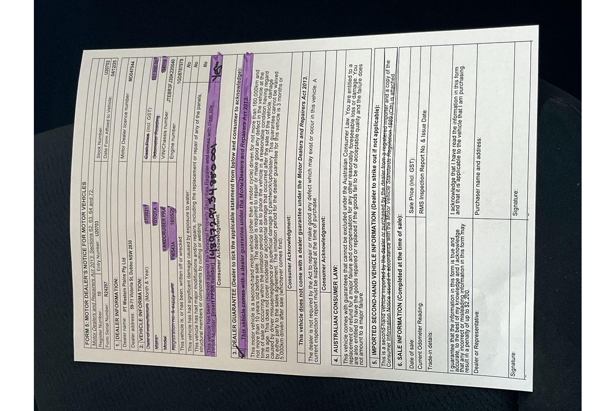 2021 Toyota Landcruiser Prado GXL GDJ150R