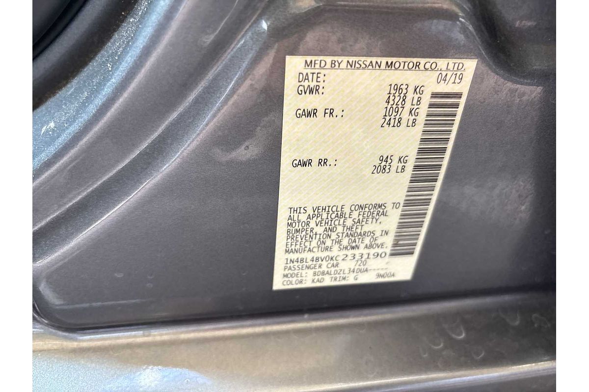 2019 Nissan Altima 2.5 S