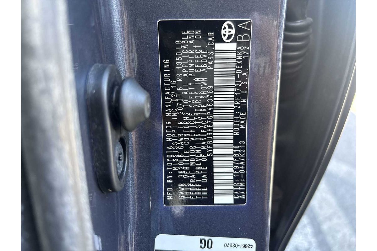 2016 Toyota Corolla LE