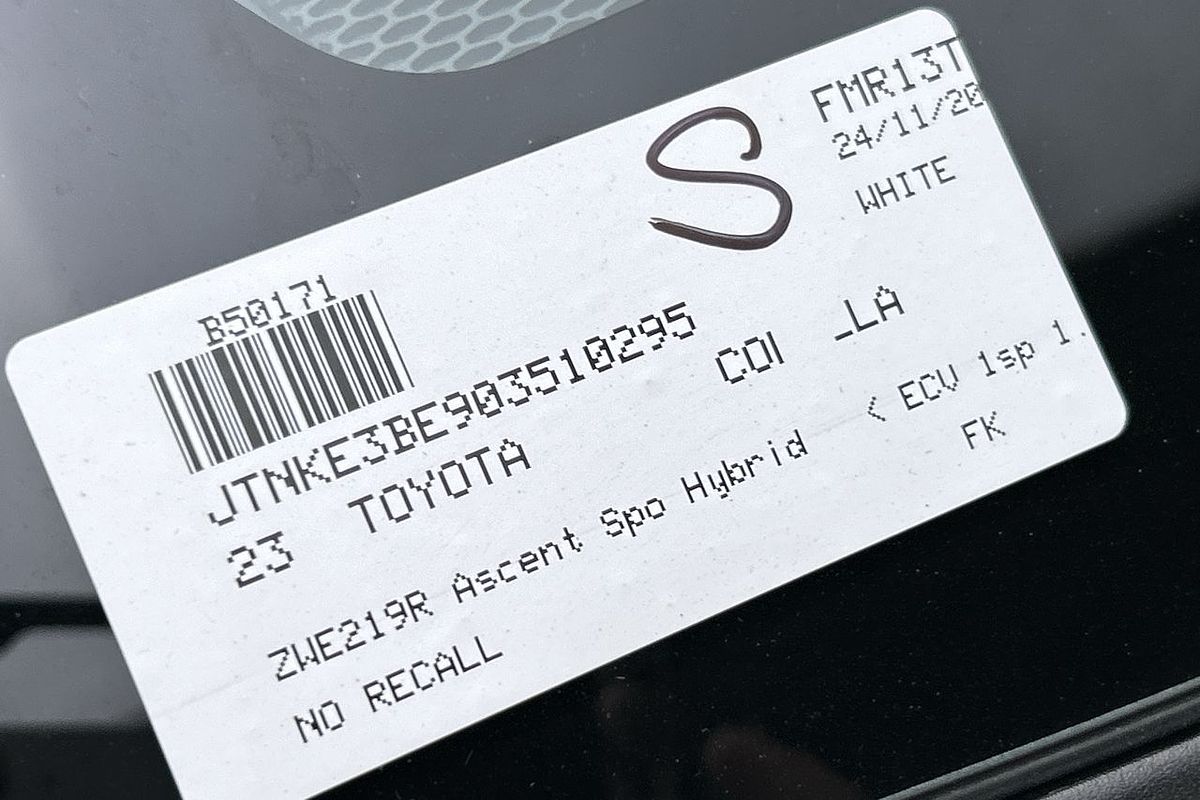 2023 Toyota Corolla Ascent Sport Hybrid ZWE219R