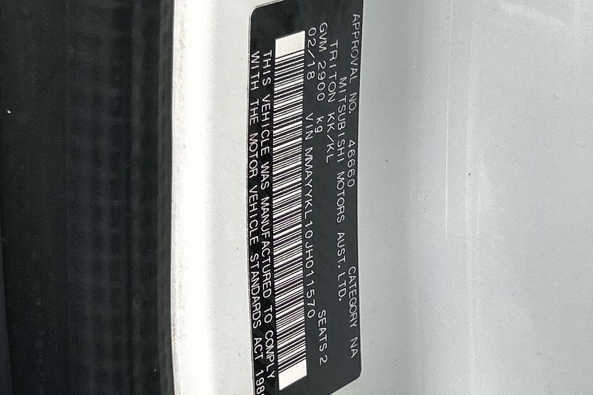 2018 Mitsubishi Triton GLX MQ 4X4