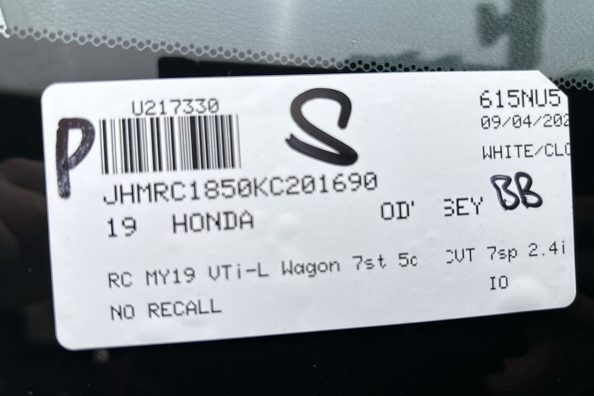 2019 Honda Odyssey VTi-L 5th Gen