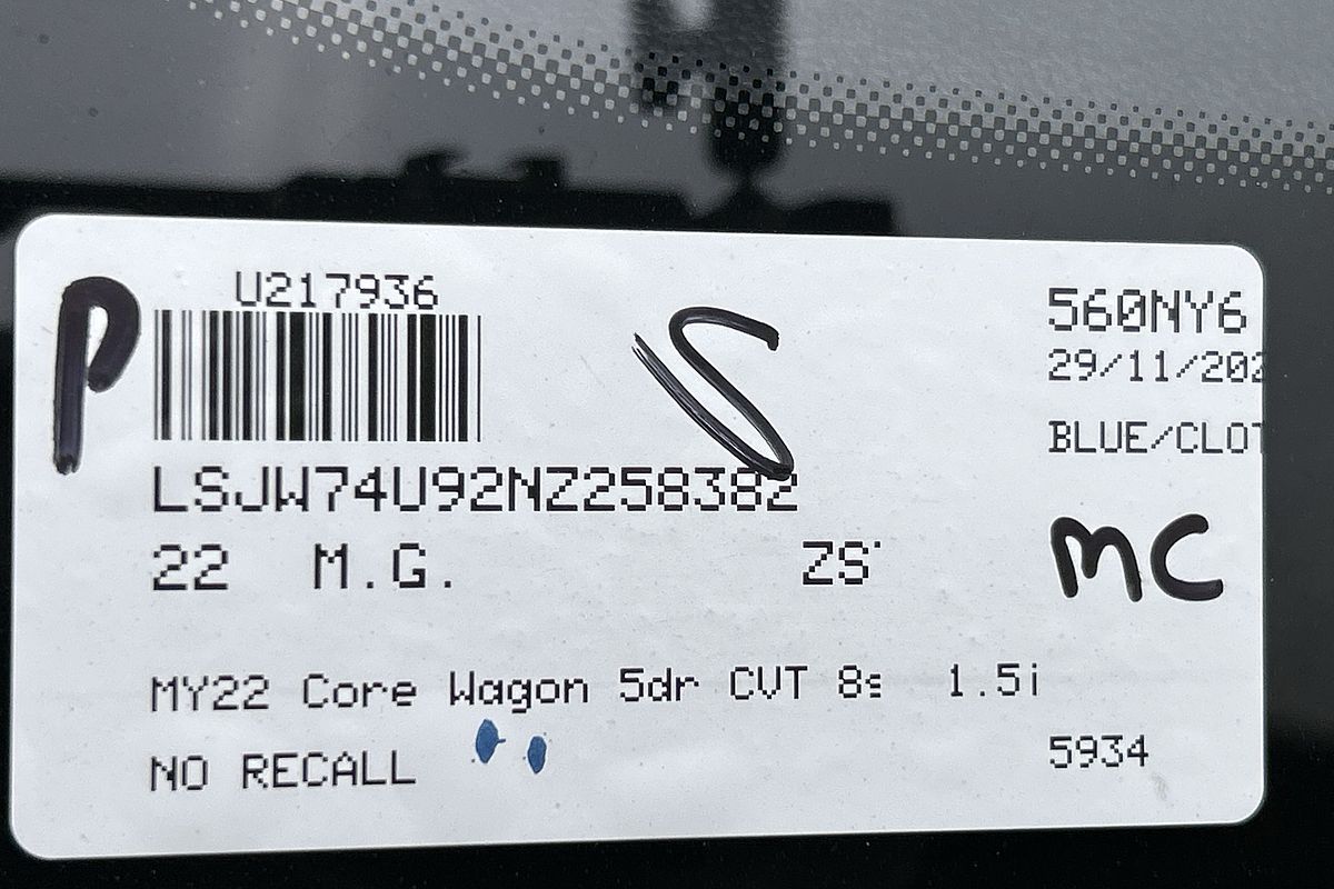 2022 MG ZST Core