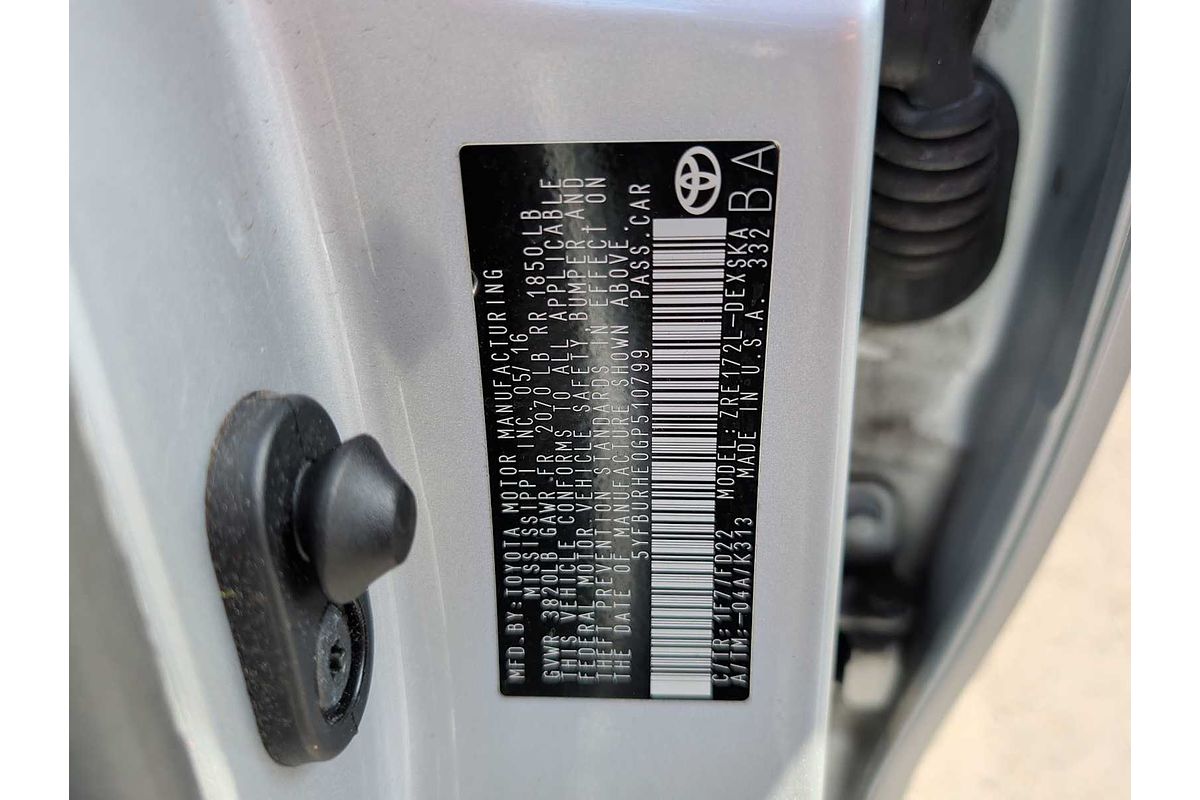 2016 Toyota Corolla S Plus