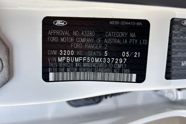 2021 Ford Ranger XLT PX MkIII 4X4 3.2L