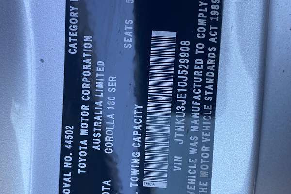 2016 Toyota Corolla Ascent ZRE182R