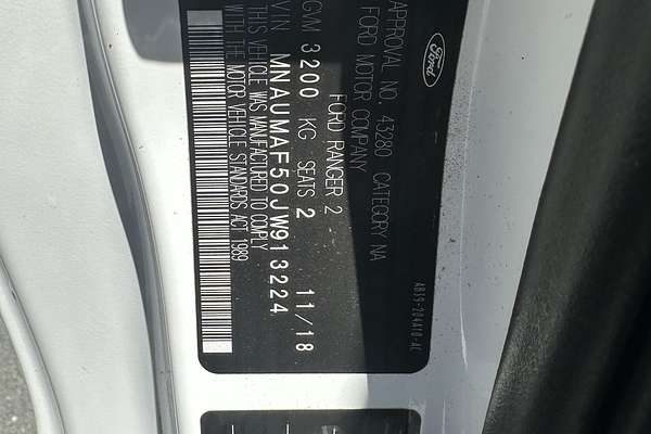 2018 Ford Ranger XL PX MkIII 4X4 3.2L