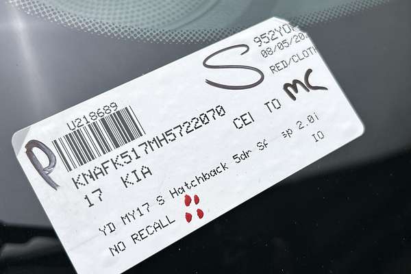 2017 Kia Cerato S YD