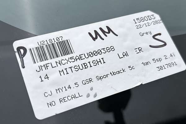 2014 Mitsubishi Lancer GSR CJ