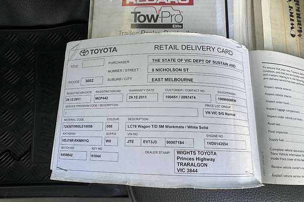 2011 Toyota Landcruiser Workmate VDJ76R