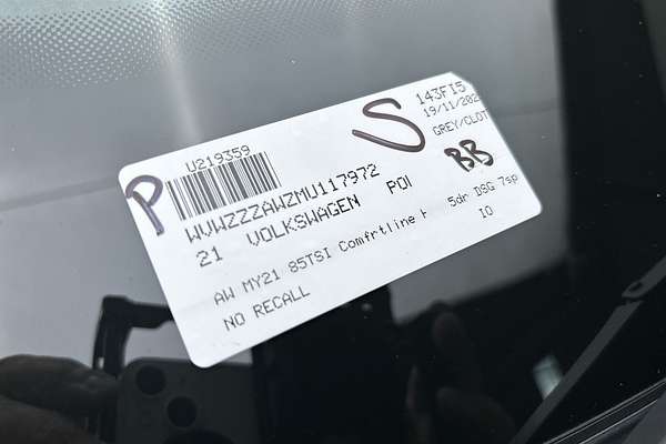 2021 Volkswagen Polo 85TSI Comfortline AW