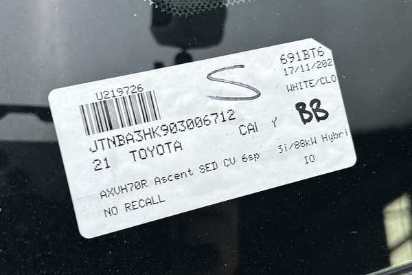 2021 Toyota Camry Ascent AXVH70R