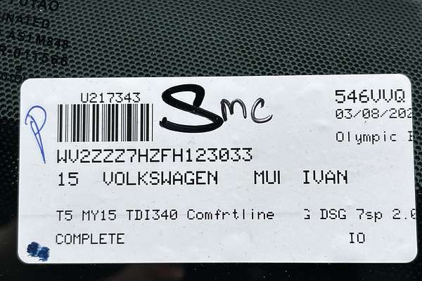 2015 Volkswagen Multivan TDI340 Comfortline T5