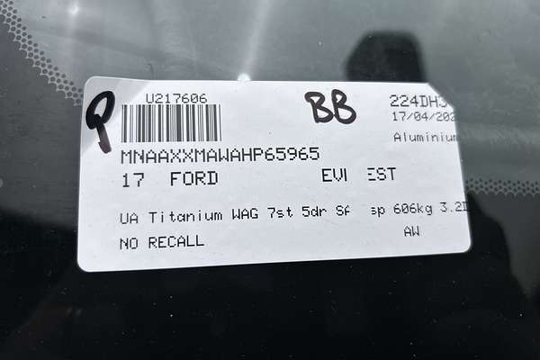 2017 Ford Everest Titanium UA 3.2L
