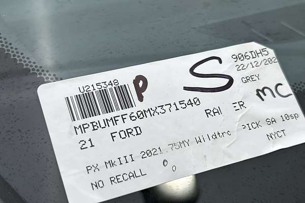 2021 Ford Ranger Wildtrak PX MkIII 4X4 2.0L