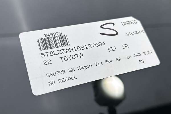 2022 Toyota Kluger GX GSU70R