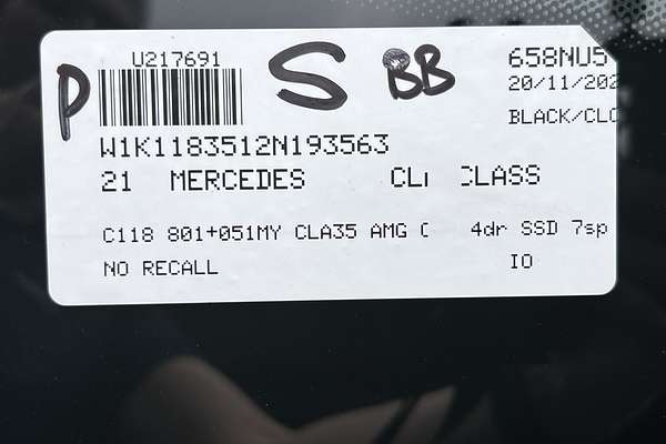 2021 Mercedes-Benz CLA-Class CLA35 AMG C118