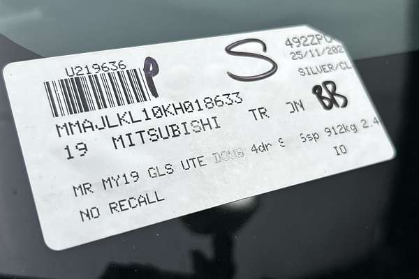 2019 Mitsubishi Triton GLS MR 4X4