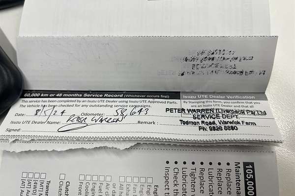 2021 Isuzu D-MAX SX High Ride Rear Wheel Drive