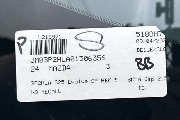 2024 Mazda 3 G25 Evolve SP BP Series