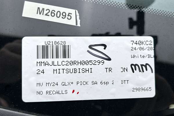 2024 Mitsubishi Triton GLX+ MV 4X4