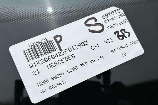 2021 Mercedes-Benz C-Class C200 W206