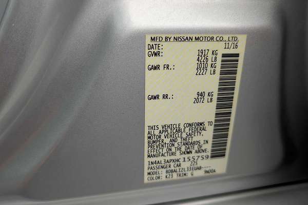 2017 Nissan Altima 2.5 SV