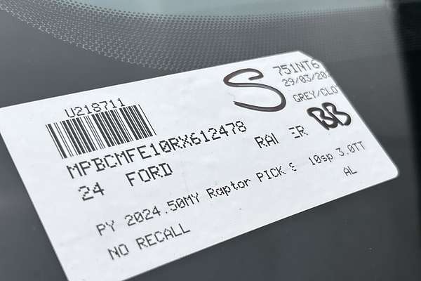 2024 Ford Ranger Raptor 4X4 3.0L